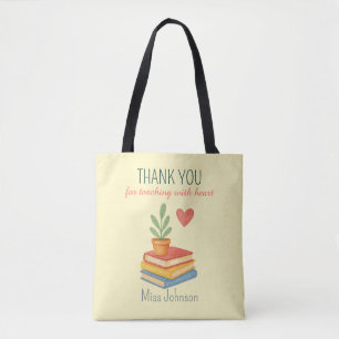 Dank u leraar - oprechte waardering geschenk tote bag
