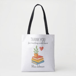 Dank u leraar - oprechte waardering geschenk tote bag