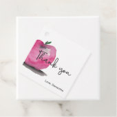 Dank u Leraar Red Apple waterverf kraft Bedankjes Labels (In situ)