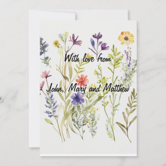 Dank u Leraar U maakte ons Jaar. Bewerkbare tekst Bedankkaart (Achterkant)