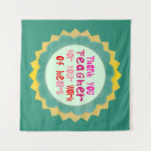 Dank u, leraar, voor uw werk uit het hart wandkleed (Voorkant (horizontaal))