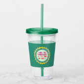 Dank u, leraar, voor uw werk van hart acryl drinkbeker (Voorkant)