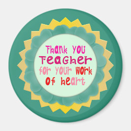 Dank u, leraar, voor uw werk van hart magneet