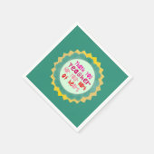 Dank u, leraar, voor uw werk van hart servet (Hoek)