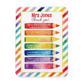 dank u leraar Waardering potloden gedicht Magneet (Verticaal)