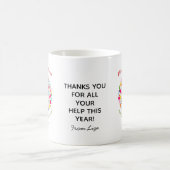 Dank u leraar waardering regenboog hart boom koffiemok (Center)