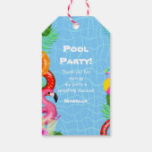 Dank u Leuk Zwembad Party Zwemmen Verjaardag Cadeaulabel (Achterkant)