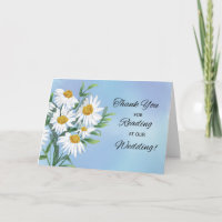 Dank u lezen bij Wedding Daisies op Waterverf