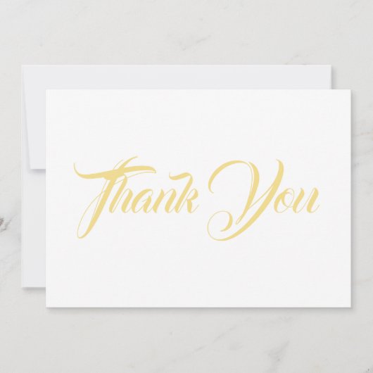 Dank u, lichte gouden witte elegante manuscriptkaa (Voorkant)