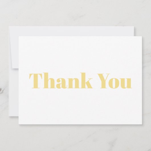 Dank u, lichte gouden witte moderne briefkaart (Voorkant)