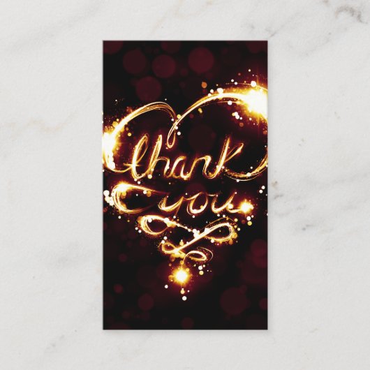 dank u , lichtend verwijzingsprogramma aanbevelingskaartje (Voorkant)