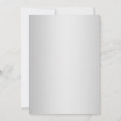 Dank u - Lichtgevende Zilveren Strepen Monogram Bedankkaart (Achterkant)