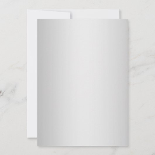 Dank u - Lichtgevende Zilveren Strepen Monogram Bedankkaart (Achterkant)