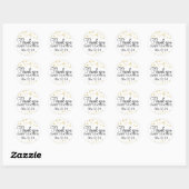 Dank u lief 16 Faux Gold Foil Glitter Lights Ronde Sticker (Vel)