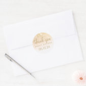 Dank u Lief 16 Gouden Bokeh Sparkle Lights Ronde Sticker (Envelop)