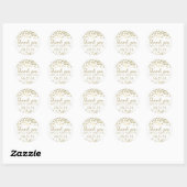 Dank u lief 16 goudfolie Confetti Ronde Sticker (Vel)