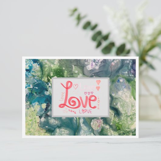 Dank u Liefde Flat Kaart 3.5 "x 5" (Staand voorkant)