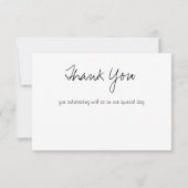 Dank u Liefde Flat Kaart 3.5 "x 5" (Achterkant)