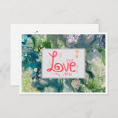 Dank u Liefde Flat Kaart 3.5 "x 5" (Voorkant / Achterkant)