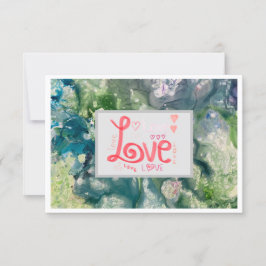 Dank u Liefde Flat Kaart 3.5 "x 5"