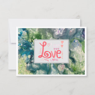 Dank u Liefde Flat Kaart 3.5 "x 5"