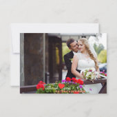 Dank u liefde hart bruiloft bedankkaart (Achterkant)