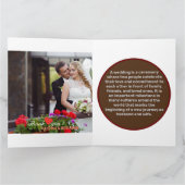 Dank u liefde hart bruiloft gevouwen kaarten (Binnen)