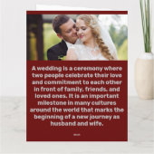 Dank u liefde hart bruiloft gevouwen kaarten (Achterkant)