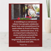 Dank u liefde hart bruiloft gevouwen kaarten (Voorkant)