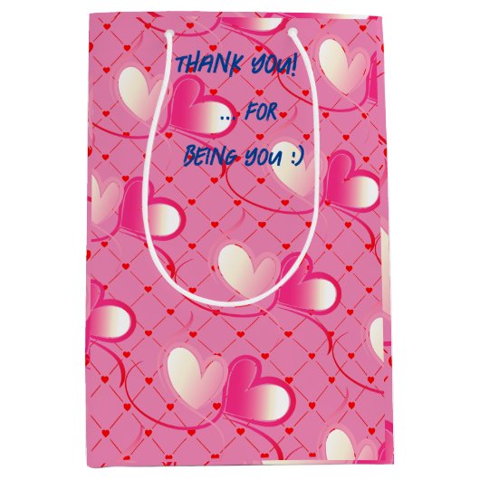 Dank u - Liefde - Valentijnsdag Gemiddelde Gift Ba Medium Cadeauzakje (Voorkant)