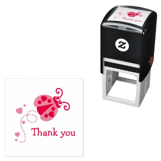 Dank u lieveheersbeestje harten stempel (In situ)