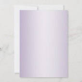 Dank u - Lila Shimmer Stripes Monogram Bedankkaart (Achterkant)