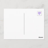 Dank u ~ lint hart paarse~ briefkaart (Achterkant)