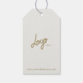 Dank u Logo Elegant Modern Hang Label Cadeaulabel (Achterkant)