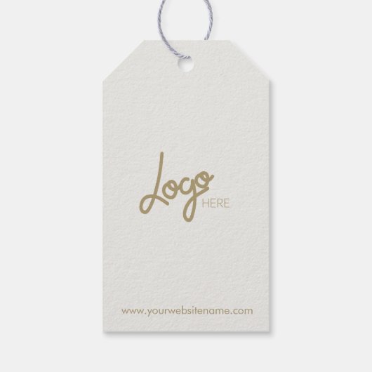 Dank u Logo Elegant Modern Hang Label Cadeaulabel (Achterkant)