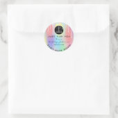 Dank u Logo Holograaf gemaakt met Love WEB Ronde Sticker (Tas)