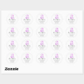 Dank u Logo Keuken Kookmixer Roze Fuchsia Ronde Sticker (Vel)