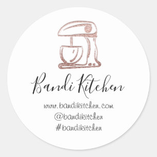 Dank u Logo Kitchen Cooking Robot Chef White Ronde Sticker