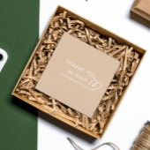 Dank u Logo Loyalty Modern beige Store QR Code Kortingskaartje