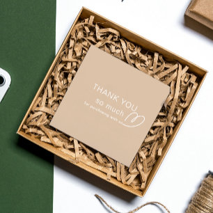 Dank u Logo Loyalty Modern beige Store QR Code Kortingskaartje