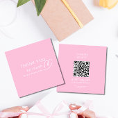 Dank u Logo Loyalty Modern Pink Store QR Code Kortingskaartje
