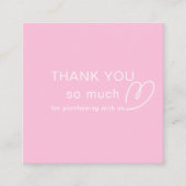 Dank u Logo Loyalty Modern Pink Store QR Code Kortingskaartje (Voorkant)