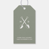 Dank u Logo met Initialen | Zakelijk cadeau-Label Cadeaulabel (Achterkant)