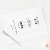 Dank u Logo Packaging Trendy Verzending Sticker (Envelop)