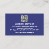Dank u Logo QRCODE 30%OFF Kortingscode Marine Visitekaartje (Achterkant)