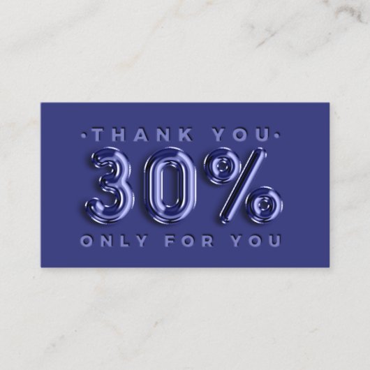 Dank u Logo QRCODE 30%OFF Kortingscode Marine Visitekaartje (Voorkant)