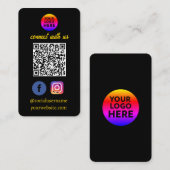 Dank u logo voor visitekaartje met QR-code (Voorkant / Achterkant)