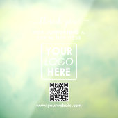 Dank U Lokale Bedrijfslogo Branding Welkom  Raamsticker (Vel 3)