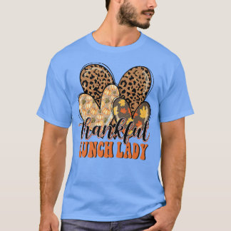 Dank u, Lunch Lady Cheetah Heart Lunch Lady T-shirt