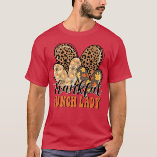 Dank u, Lunch Lady Cheetah Heart Lunch Lady T-shirt